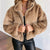 Winter Warm Jacket Women Long Sleeve Zipper Coat Solid Stand Up Collar Outerwear Plush Female Clothes Plus Size Autumn