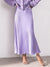 Tataria Silk Satin Skirts for Women High Waisted Skirt 2022 Women A-Line Elegant Skirts Summer Pink Midi Skirt New Korean Style