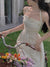 Elegant Vintage Fashion Midi Dress For Women Summer Lady One Piece Party Clothing Outfits Vestidos