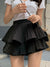 High Waist Pleated Mini Skirt Women Double Layer White A-line Skirt with Shorts Y2k Clothes Korean Fashion Goth Harajuku Skirt