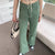 Rimocy Streetwear Green Flare Jeans Woman 2022 Cross Lace Up High Waist Long Pants Woman Harajuku Wide Leg Trousers Female S-XL