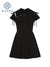 Chinese Styles Vintage Women Dress Summer Black Sexy Bodycon Hollow Out Stand Collar Improved Cheongsam Y2k Lace Up Mini Dresses