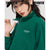 Toyouth Women Sweatshirts 2022 Autumn Long Sleeve Polo Neck with Zipper Gray Green Hoodies with Pocket Streetwear Pullover