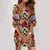 Sexy V-neck Women Dress Fashion Print Half Sleeve Casual Loose Mini Dresses 2022 Spring Autumn Elegant Woman Dress Robe Femme