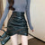 Pu Sexy Women&#39;s Black Pleated Pencil Leather Skirt Party Clubwear Spring 2022 New Fashion High Waist Brown Mini Bottom Skirts