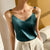 Cami Top V-neck Solid Fashion Sleeveless Top Women Temperament Elegant Office Lady Backless Top Silk Spaghetti Camis Summer 2022