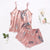 Women&#39;s Sexy Pajama Sets Cartoon Pattern Pajamas Strap Sleeveless Cami Set Sleepwear Female Summer Pijamas Night Wear Home Suit