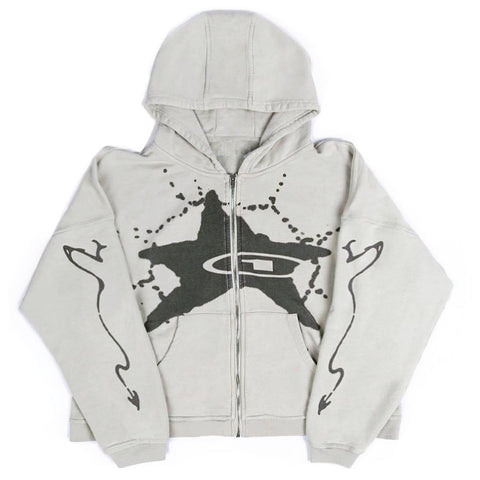 Winter New Hip-hop Oversized Print Design Hooded Sweater Men and Women Ins Autumn and Winter Loose and Warm All-match Hoodie