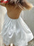 TTQV Sexy Halter White Dress Ladies Summer Casual Loose Sleeveless Mini Dress Elegant Backless Party Dresses For Women 2022