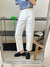 Summer women&#39;s casual solid color high waist straight jeans pants