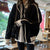 Deeptown Black Women Jacket Korean Fashion Oversized Casual Harajuku Zipper Thin Fleece Coat Female Outerwear Crop Street Style