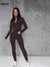 Women&#39;s Two Piece Tracksuit Set Long Sleeve Zipper Jacket with Sweatpants Sweatsuit Jogger Workout Set Activewear Skinny Outfits