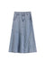 Women Washed Long Denim Skirt Vintage Fashion High Waist Skirt Streetwear Korean All-match Female Irregular A-line Jeans Skirt