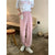 Womans Sweat Pants High Waist Summer Pink Vintage Straight Trouser Streetwear Baggy Casual Fashion Ladies Drawstring Sweat Pants