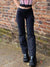 Goth Dark Y2k E-girl Striped Print Gothic Suit Pants Black Slim High Waist Zipper Front Trousers Women Autumn Fashion Streetwear