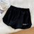 Cotton Sports Shorts Women&#39;s Bottom Summer New Fashion Embroidery High Waist Loose Casual Running Beach Wide Leg Shorts X156