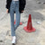 2022 Spring Summer Women New Fashion Design Sense Tight Elastic Flared Jeans High Waist All-match Thin Ankle-length Pants