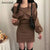 French Elegant Suit Suspender Dress Long sleeve Solid color Party Sexy Bodycon Women&#39;s dress 2022 Autumn Winter Female dress Y2K