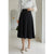 DUSHU Elegant Black Long Skirt Pleated Skirt Women Vitnage White High Waist Skirt Female Autumn Winter A-line Skirt