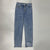 Women Solid Vintage High Waist Side Split Jeans 2022 Spring Female Fashion Casual Elastic Pockets Streetwear Straight Trousers