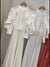 iYunDo Midi Dresses for Women 2022 Spring New Japan Style Stand Collar Ruffles Sleeves Print Dot Pleated Dress Femme Vestidos