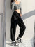 QWEEK Harajuku Winter Warm Gray Joggers Sports Pants Women Korean Fashion Fleece Velvet Oversize Black Jogging Sweatpants Baggy