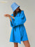 Clacive Fashion Blue Women's Dress 2022 Autumn Vintage Long Sleeve Lace-up Mini Dresses Elegant Chic Classic Cotton Female Dress