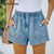 2022 Summer New Blue Women&#39;s Denim Shorts Large Size Sexy High Waisted Pocket Jeans Shorts Casual Elastic Waist Streetwear Jeans