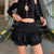 AltGirl Streetwear Mall Goth Skirt Women Harajuku Y2k E-girl High Waist Bandage Mini Skirt Dark Gothic Punk Emo Alt Club Wear