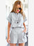 Summer Dress New Large Size Women&#39;s Short Sleeve Jacket Shorts Two-piece Suit Casual  Solid  Short  Half Open Collar