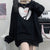 MINGLIUSILI Gothic Sweatshirts Women Korean Fashion Print Pullove Long Sleeve Streetwear Oversize Casual Spring 2022 Hoodies