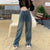 Women&#39;s Pants Straight Jeans Vintage Clothes Blue Streetwear High Waist Washed Mom 2022 Fashion Trousers Baggy Denim Pants