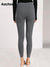 Aachoae Autumn Winter Women Leggings 2022 Solid Casual Slim Pants Trousers High Waist Sportwear Ladies Ankle Length Leggings