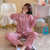 Pajamas Women&#39;s Silk Long-sleeved Pajamas Pajamas Suit Jacquard Plaid High-grade Ice Silk Can Be Worn Outside Home Wear Pajamas