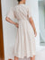 Simplee Chic polka dot botton a-line dress women Bell sleeve high waist maxi vestido elegant Office white dresses summer 2022