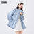 Semir Trench Coat Women Mid-Length Solid Tooling Style 2022 Spring New Oversize Stand Collar Waist Trench Coats Fashion