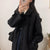 Women‘s Coat Winter Korean Fashion Long Coated Thickened Woolen Winter Coat for Women Black Coat Harajuku