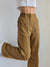 Rockmore Corduroy Pants Woman Baggy High Waist Contrast Patchwork Trousers Y2K Streetwear Casual Straight Sweatpants Capris