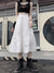 HOUZHOU Black Gothic Skirt Women Summer Harajuku Mid-Calf Solid Skirt High Street A-LINE White Casual Female Streetwear 2022