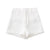 ZEVITY New Women Fashion White Texture Hem Tassel Shorts Office Lady Zipper Fly Pockets Hot Shorts Chic Pantalone Cortos  P561