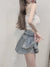 Y2K Skirt Women Summer High Waist Lace-up Double Zippers Harajuku Pleated Mini Skirts Cute Shorts Skirt