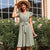 Floral Printing Summer Women Dress 2022 Casual V-neck Short Sleeve A-line Beach Midi Dresses Vestidos