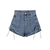 Summer Women Shorts Jeans Drawstring Lacing High Waist Vintage Casual Fashion Self Cultivation Sexy Denim Hot Pants Ladies