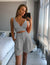 2022 Summer V Neck Strap Crop Top + High Waist Shorts Women&#39;s Solid Color Two-piece