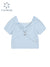 2022 Sexy Women Crop Top Y2k V-Neck Casual Bow Ruched Short Sleeve Summer Korean Sweet T Shirt Fashion Vintage Female Tee Tops