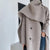 LANMREM 2022 Autumn And Winter New Shawl Scarf Collar Double-breasted Solid Color Women&#39;s Double-sided Woolen Belt Coats 2R4921