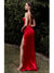 New Summer Prom Dress Women&#39;S Sling Sleeveless Solid Color Dress One Word Neck Slim Fit Open Back Slit Red Sexy Dress