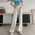 2022 White Loose High Waist Wide Leg Pants Women&#39;s Jeans New Pockets Full Length Long Mopping Pants Female Casual Vaqueros Mujer