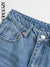 KPYTOMOA Women  Chic Fashion Ripped Hole Wide Leg Jeans Vintage High Waist Zipper Fly Female Trousers Mujer