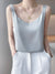 Summer New Women&#39;s Suspender Silk Vest Bottoming Shirt Temperament All-Match Solid Color Outer Wear Wide Shoulder Strap Top